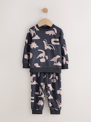 Black/Nude Cosy Fleece Pyjamas 2 Pack (12mths-8yrs) - Image 3 of 6