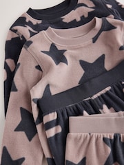 Black/Nude Cosy Fleece Pyjamas 2 Pack (12mths-8yrs) - Image 6 of 6