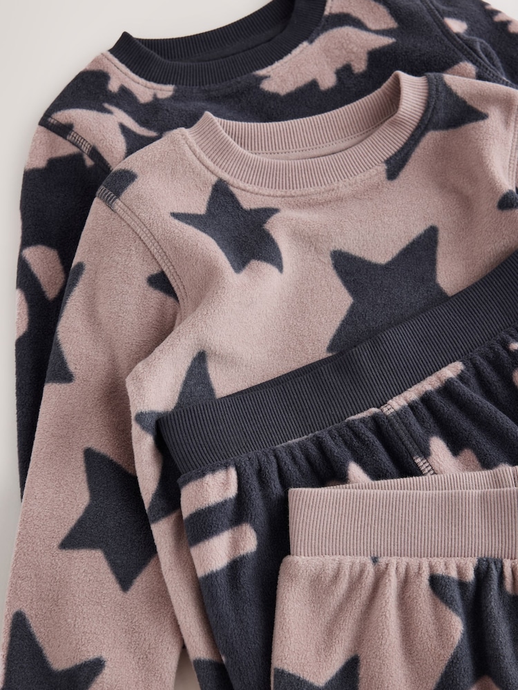 Black/Nude Cosy Fleece Pyjamas 2 Pack (12mths-8yrs) - Image 6 of 6