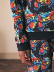 Leuchtend mehrfarbig mit Gamermotiven - Printed Cosy Fleece Lined Pyjamas (3-16yrs) - Bild 5 von 11