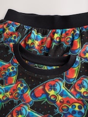 Leuchtend mehrfarbig mit Gamermotiven - Printed Cosy Fleece Lined Pyjamas (3-16yrs) - Bild 8 von 11