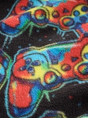 Leuchtend mehrfarbig mit Gamermotiven - Printed Cosy Fleece Lined Pyjamas (3-16yrs) - Bild 9 von 11