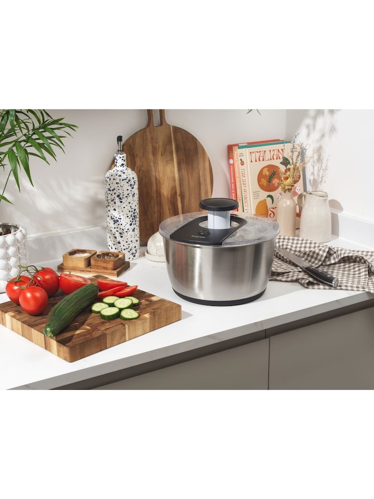 Salter Silver Expert 6l Salad Spinner - Image 2 of 6