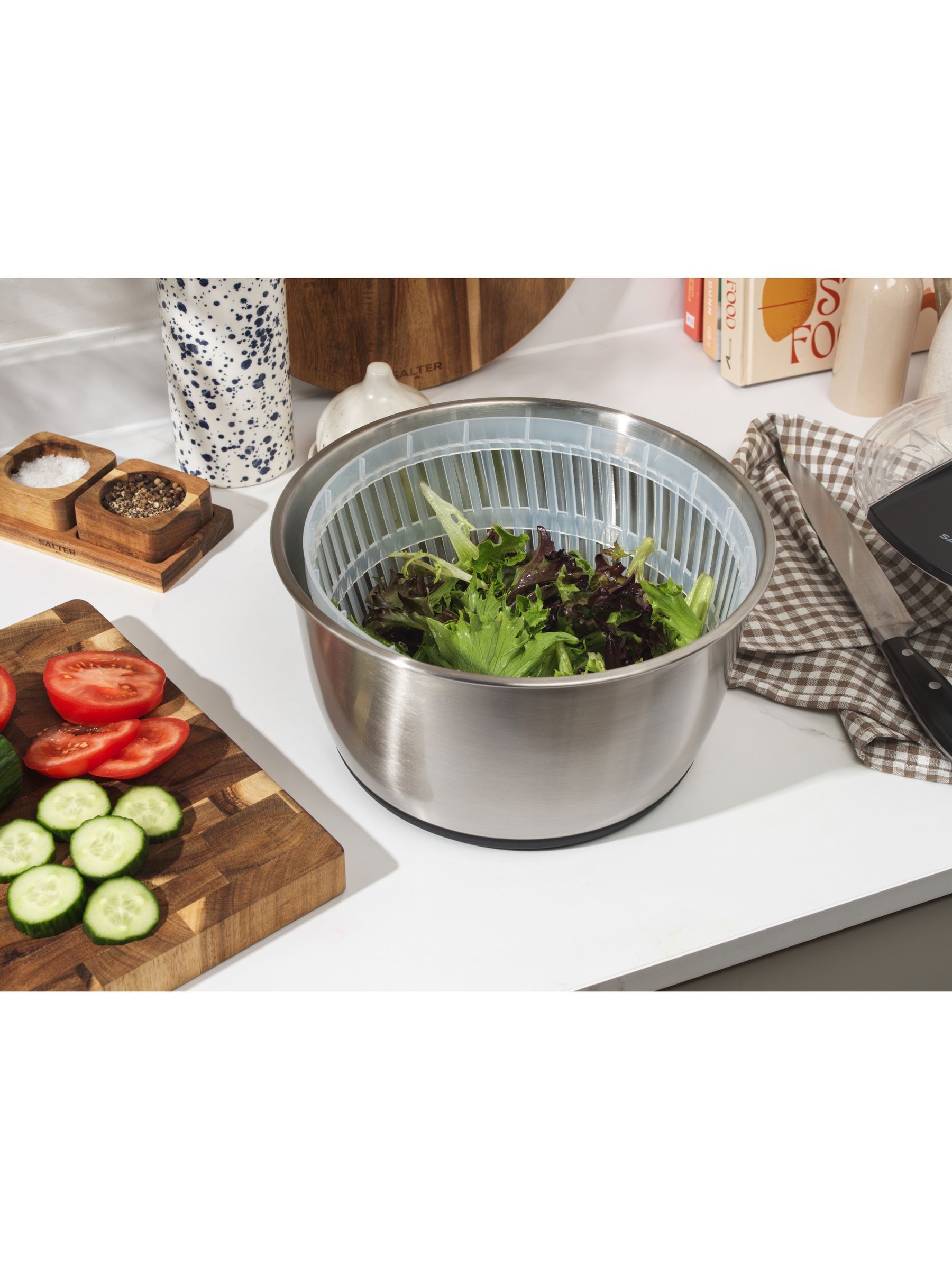 Buy Salter Silver Expert 6l Salad Spinner from the Next UK online shop