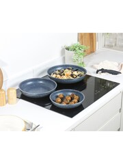 Russell Hobbs 4 Piece Blue Smart Clip Nf Stone Fry Pans Set - Image 1 of 5