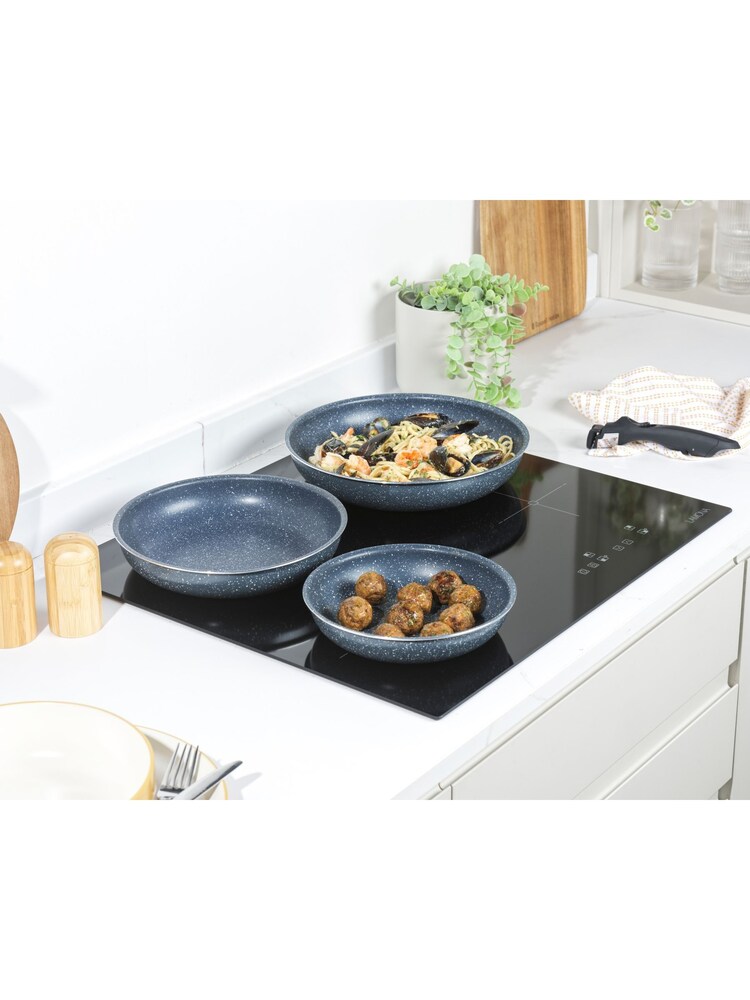 Russell Hobbs 4 Piece Blue Smart Clip Nf Stone Fry Pans Set - Image 1 of 5