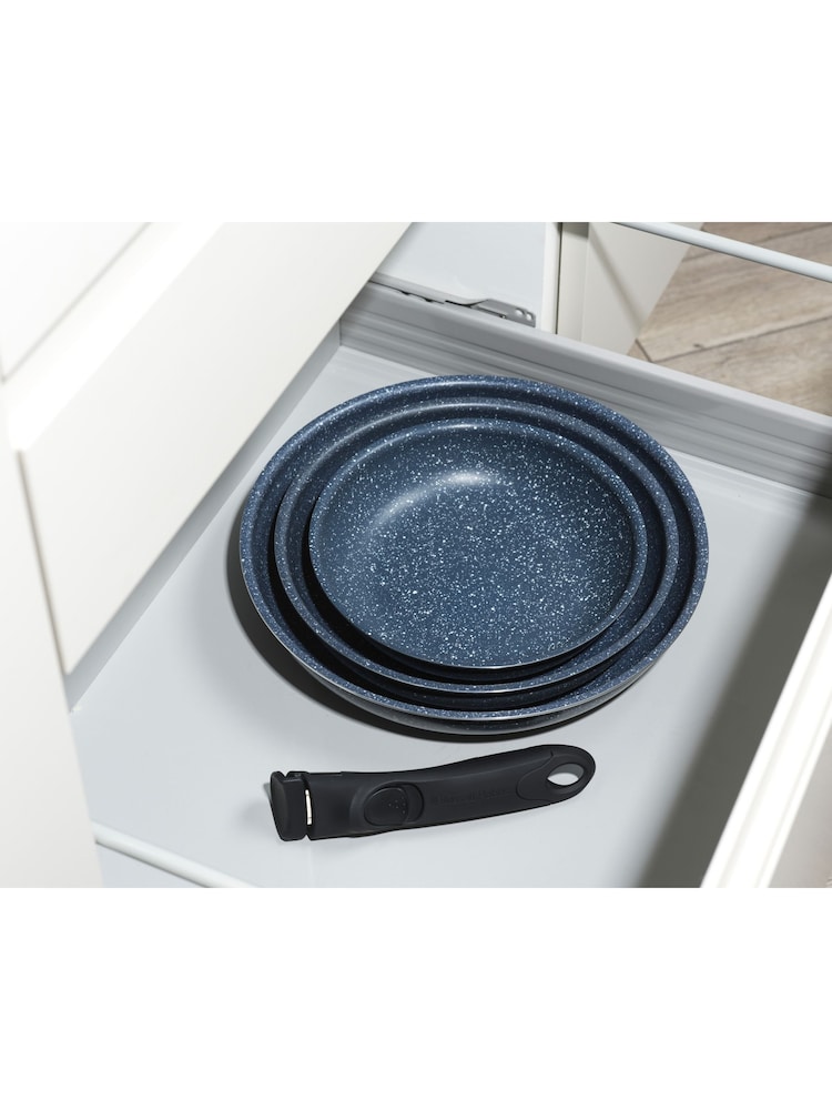 Russell Hobbs 4 Piece Blue Smart Clip Nf Stone Fry Pans Set - Image 2 of 5