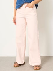 FatFace Welling Pink Wide Leg Jeans - Image 1 of 6
