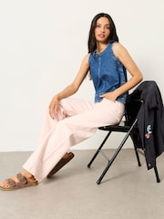 FatFace Welling Pink Wide Leg Jeans - Image 5 of 6