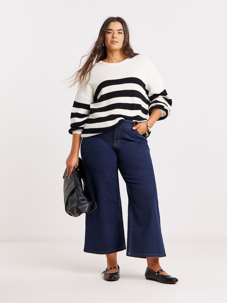 Indigo - Simply Be Crop Wide Leg Jeans - Bild 1 von 4