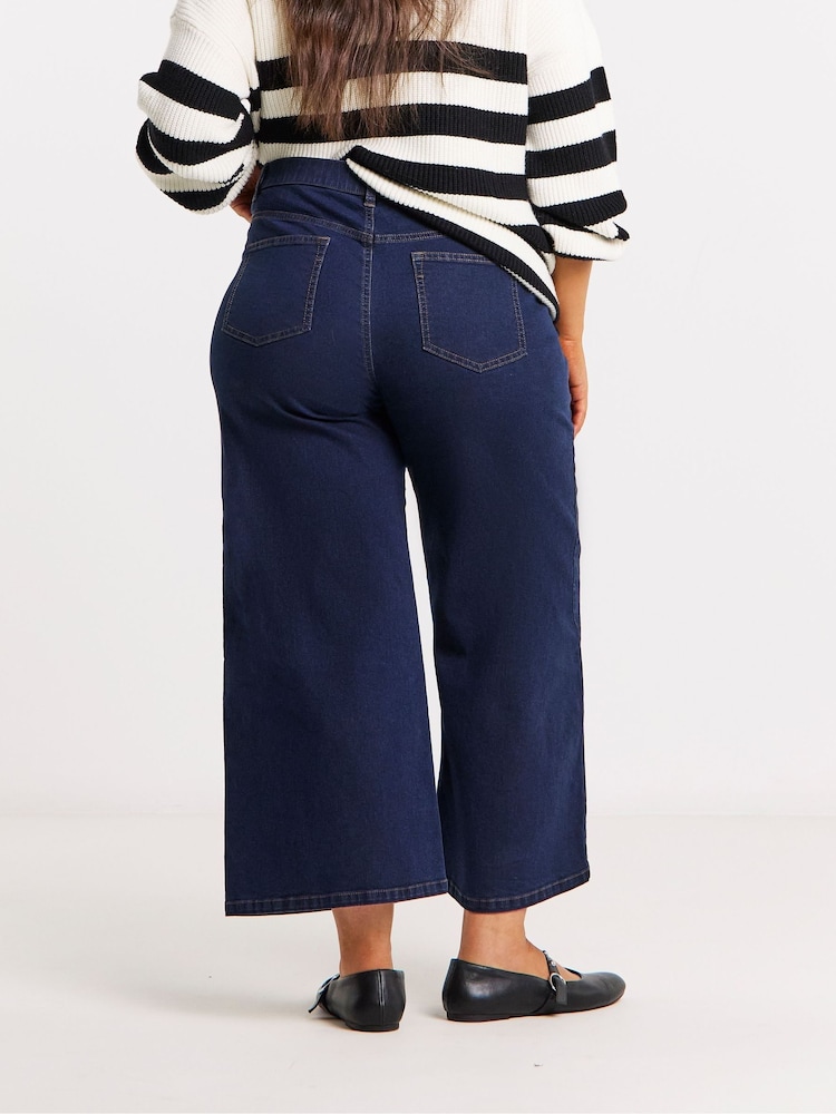 Indigo - Simply Be Crop Wide Leg Jeans - Bild 2 von 4