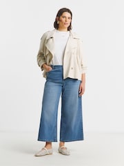 Blau - Simply Be Crop Wide Leg Jeans - Bild 1 von 4