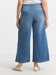 Blau - Simply Be Crop Wide Leg Jeans - Bild 2 von 4