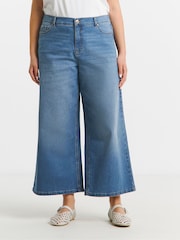 Blau - Simply Be Crop Wide Leg Jeans - Bild 3 von 4