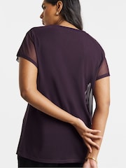 Simply Be Purple Mesh Tank Top - Image 2 of 4