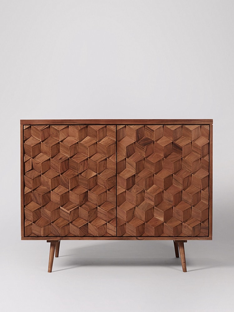 Swoon Mid Brown Terning Acacia Wood Two Door Sideboard - Image 1 of 5