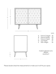 Swoon Mid Brown Terning Acacia Wood Two Door Sideboard - Image 5 of 5