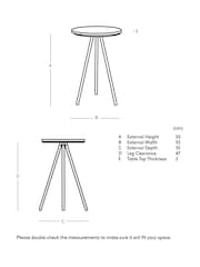 Swoon Brass Pearl White Marble Side Table - Image 5 of 5