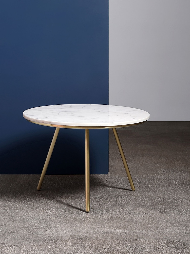 Swoon White Pearl Marble Coffee Table - Image 1 of 6