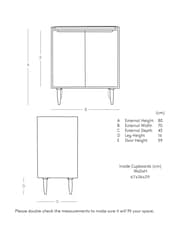 Swoon Light Brown Southwark Acacia Wood Two Door Cabinet - Image 5 of 5