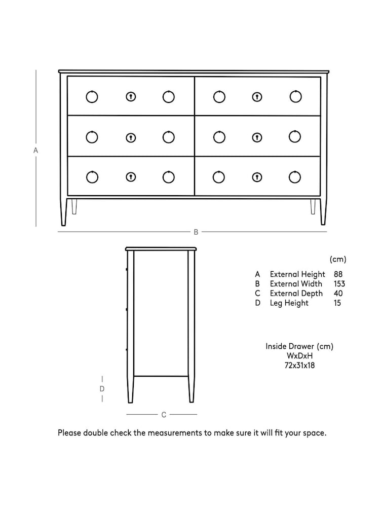 Swoon Black Reyna Mango Wood Six-Drawer Chest - Image 5 of 5