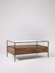 Swoon Mid Brown Mackay Mango Wood Two Drawer Coffee Table - Image 2 of 5