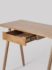 Swoon Light Brown Southwark Mango Wood One-Drawer Desk - Image 3 of 5