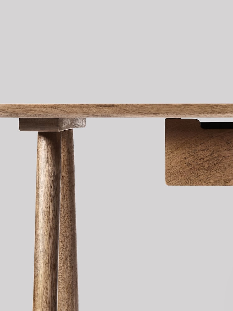 Swoon Light Brown Southwark Mango Wood One-Drawer Desk - Image 5 of 5