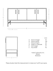 Swoon Black Stepney Four Door Sideboard - Image 6 of 6