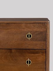 Swoon Mid Brown Morse Mango Wood 6 Drawer Chest - Image 4 of 5