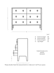 Swoon Mid Brown Morse Mango Wood 6 Drawer Chest - Image 5 of 5