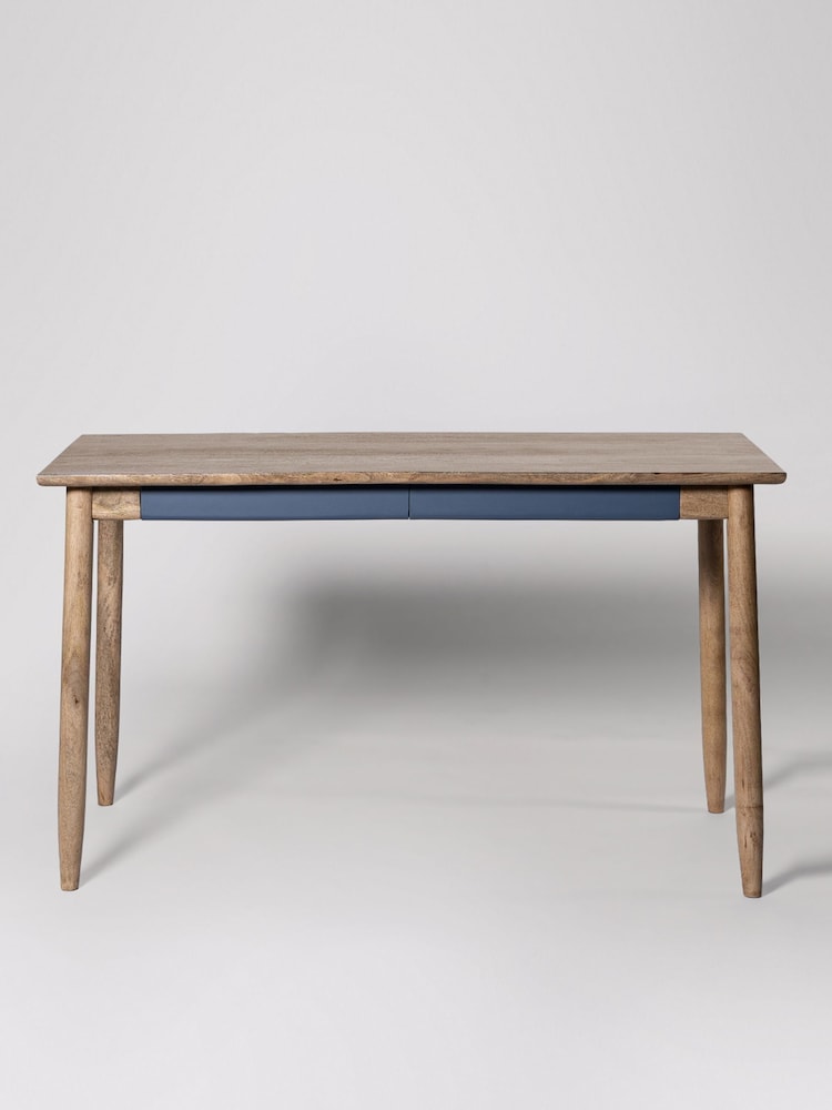 Swoon Light Brown Maltby Mango Wood Two-Drawer Desk - Image 1 of 5