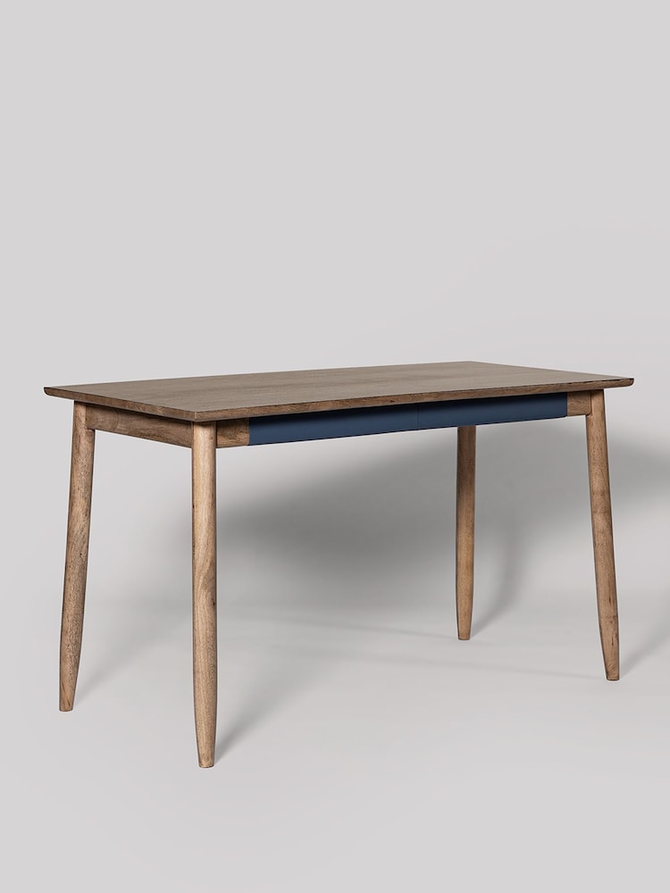 Swoon Light Brown Maltby Mango Wood Two-Drawer Desk - Image 2 of 5