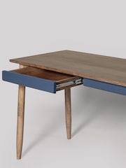 Swoon Light Brown Maltby Mango Wood Two-Drawer Desk - Image 3 of 5