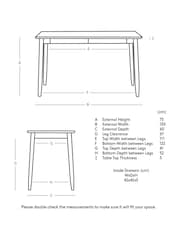 Swoon Light Brown Maltby Mango Wood Two-Drawer Desk - Image 4 of 5