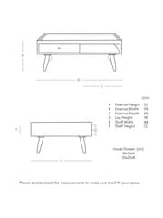 Swoon Mid Brown Fresco Mango Wood One-Drawer Coffee Table - Image 3 of 5