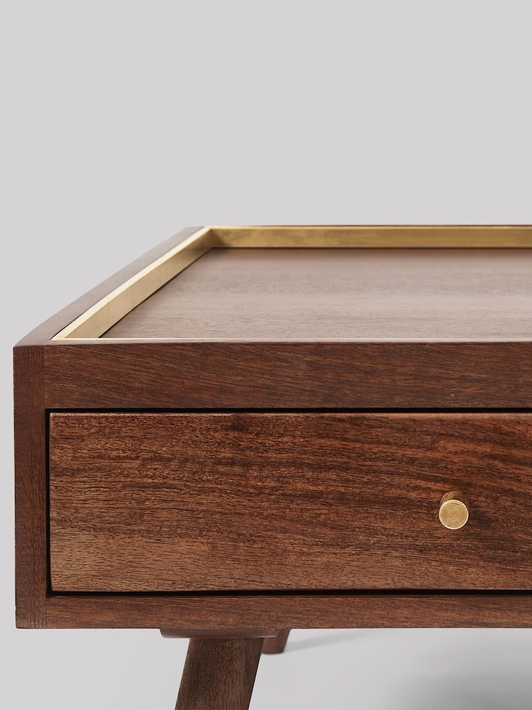 Swoon Mid Brown Fresco Mango Wood One-Drawer Coffee Table - Image 5 of 5