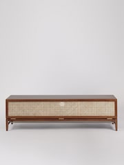 Swoon Mid Brown Raphia Rattan Media Unit - Image 1 of 6