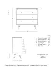 Swoon Light Brown Fresco Mango Wood Chest Of Three Drawers - Image 4 of 5
