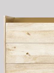 Swoon Light Brown Fresco Mango Wood Chest Of Three Drawers - Image 5 of 5