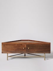 Swoon Light Brown Halle Mango Wood Media Unit - Image 1 of 6