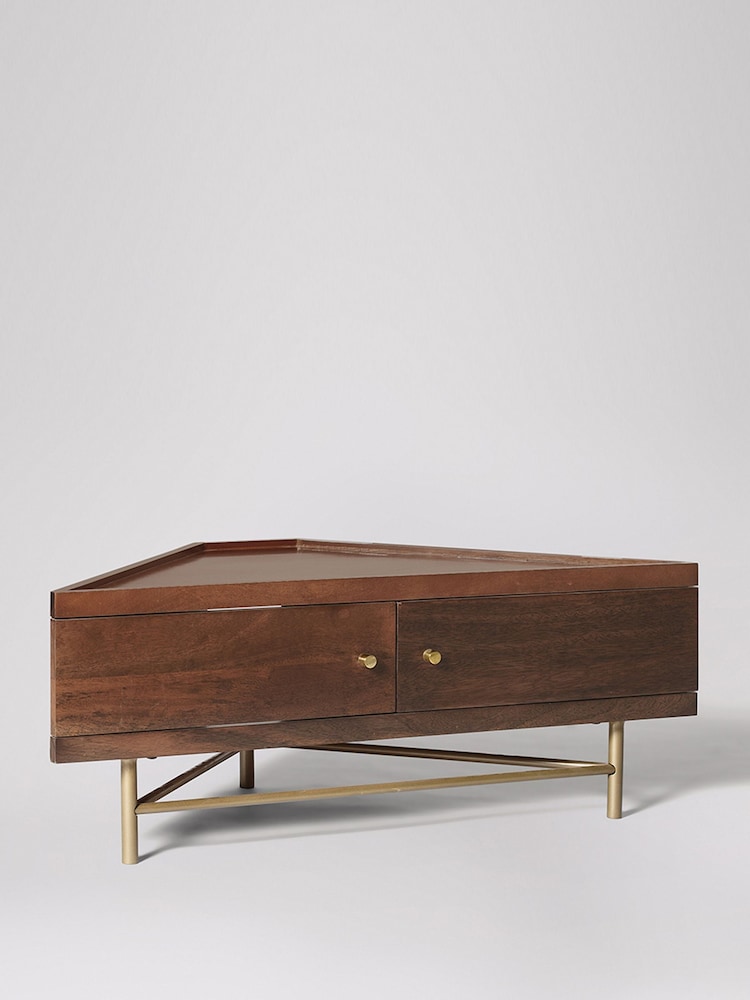 Swoon Light Brown Halle Mango Wood Media Unit - Image 2 of 6