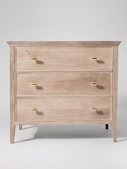 Swoon Light Brown Redditch Mango Wood Three-Drawer Chest Of Drawers - Image 1 of 8