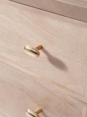 Swoon Light Brown Redditch Mango Wood Three-Drawer Chest Of Drawers - Image 6 of 8