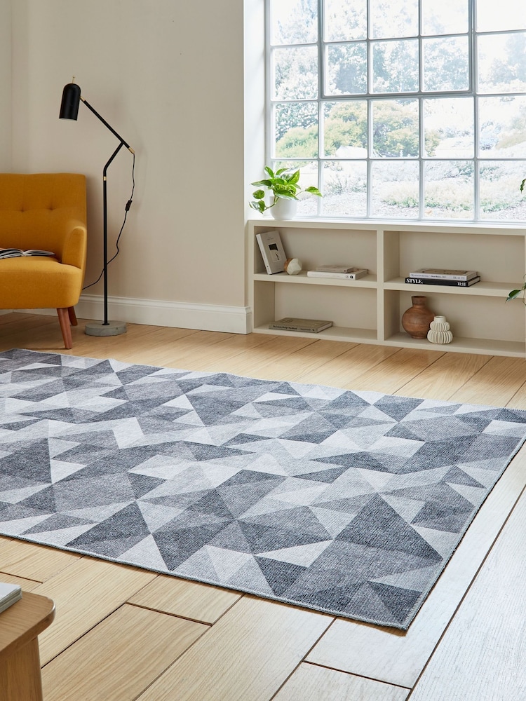 Think Rugs Grey Coral H1057 Modern Geometric Rug - Image 2 of 6