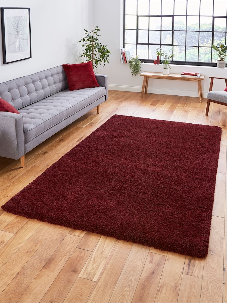 Think Rugs Ruby Sierra 9000 Plain Shaggy Rug - Image 1 of 5