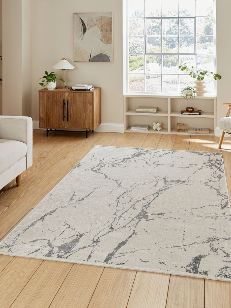 Think Rugs Grey Mirage MR15 Modern Abstract Rug - Image 1 of 6 Think Rugs Grey Mirage MR15 Modern Abstract Rug - Image 1 of 6