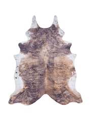 Think Rugs Brown Faux Cow Animal Print Rug - Image 3 of 6