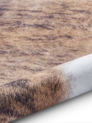 Think Rugs Brown Faux Cow Animal Print Rug - Image 6 of 6