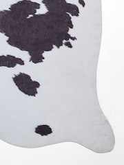 Think Rugs Black Faux Print Cow Animal Print Rug - Image 4 of 6